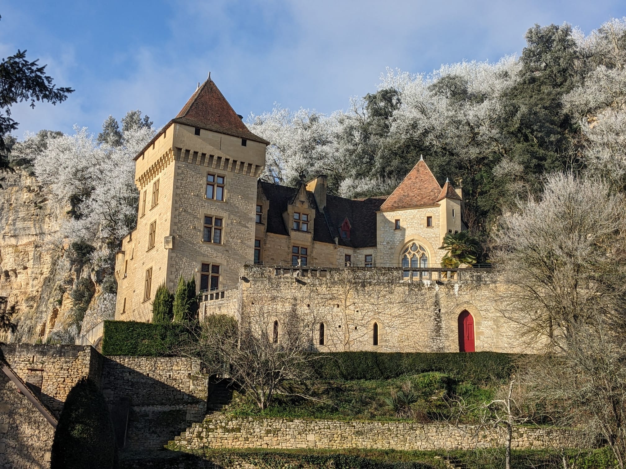 Château sous le givre